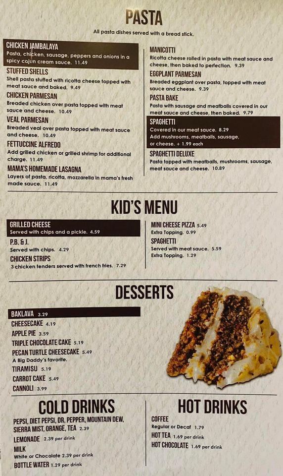 Big Daddy's Pizza Menu image 3